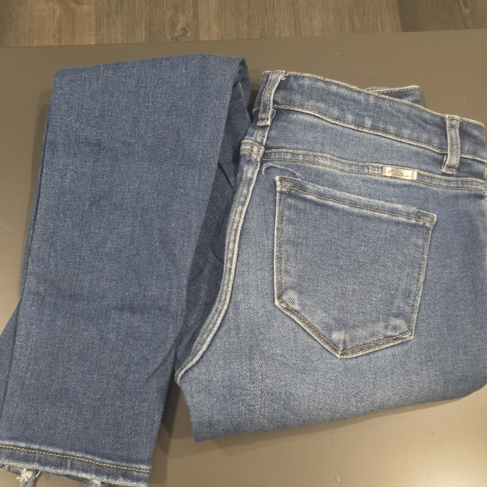 KanCan Women's Straight Leg Blue Jeans